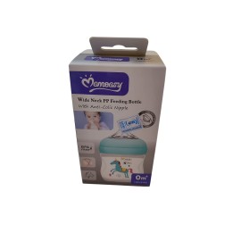 Momeasy Wide Neck PP Feeding Bottle With Anti-Colic Nipple 0m+ 120ml
