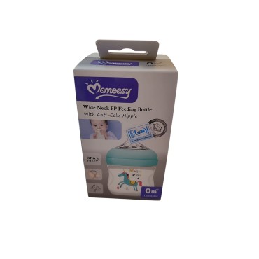 Momeasy Wide Neck PP Feeding Bottle With Anti-Colic Nipple 0m+ 120ml