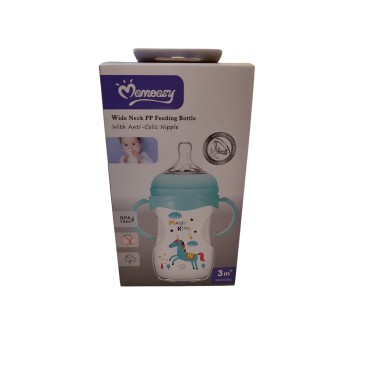 Momeasy Wide Neck PP feeding Bottle With Anti-Colic Nipple 3m+ 240ml