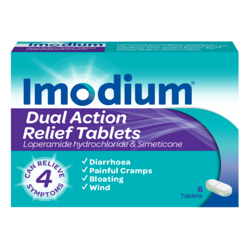 Imodium Dual Action Relief Tablets 6's