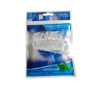 CS Medic Oral Waxed Floss Picks Mint Flavour 75 Pack