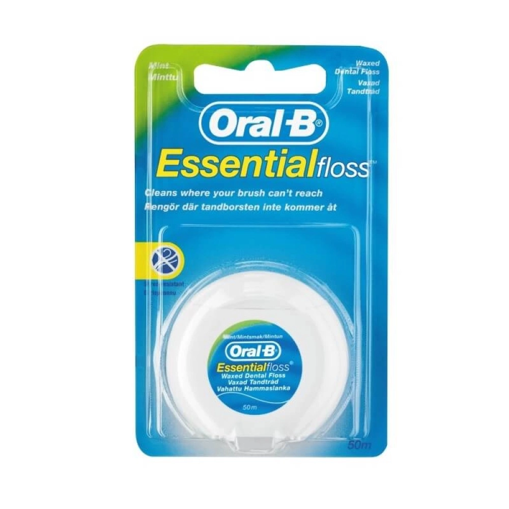 Oral -B Essential Dental Floss Mint Waxed 50m