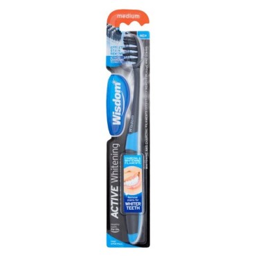 Wisdom Active Whitening Charcoal -medium Tooth Brush