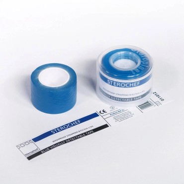 Sterochef Blue Washproof Strapping Tape 2.5cm x 5m