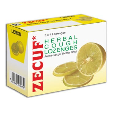 Zecuf Herbal Cough Lozenges Lemon 20s