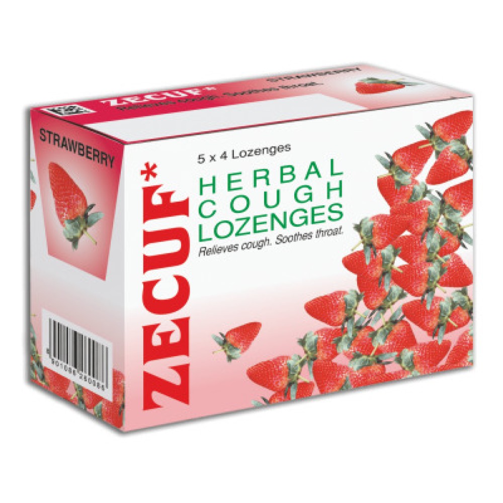 Zecuf Herbal Cough Lozenges Strawberry 20s