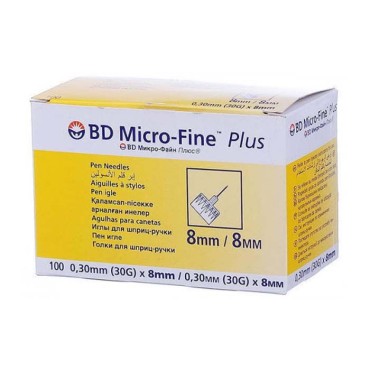Bd Microfine Needles 8mm 100's