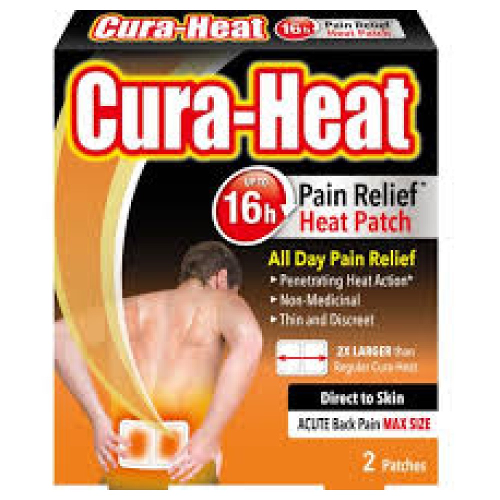 Cura-Heat Pain Relief Patch For Aute Back Pain 2's