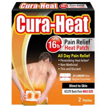 Cura-Heat Pain Relief Patch For Aute Back Pain 2's