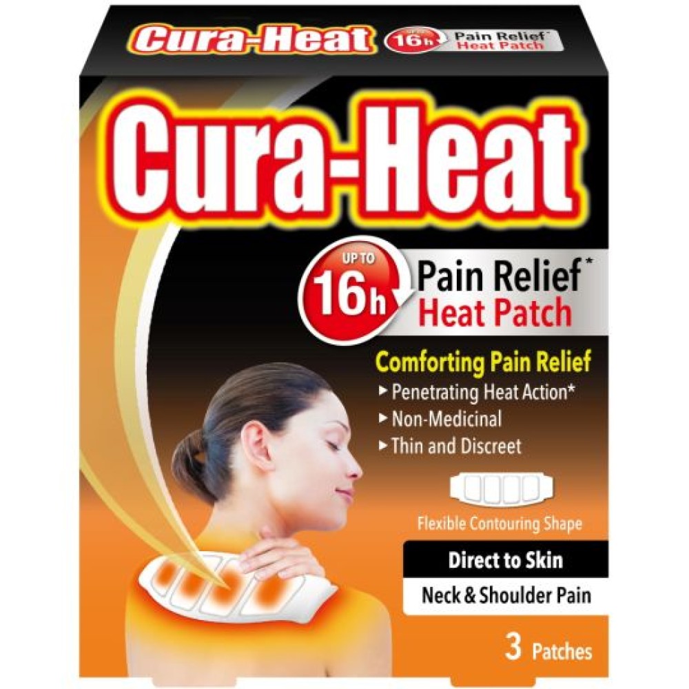 Cura-Heat Pain Relief Heat Patch For Neck & Shoulder Pain 3's