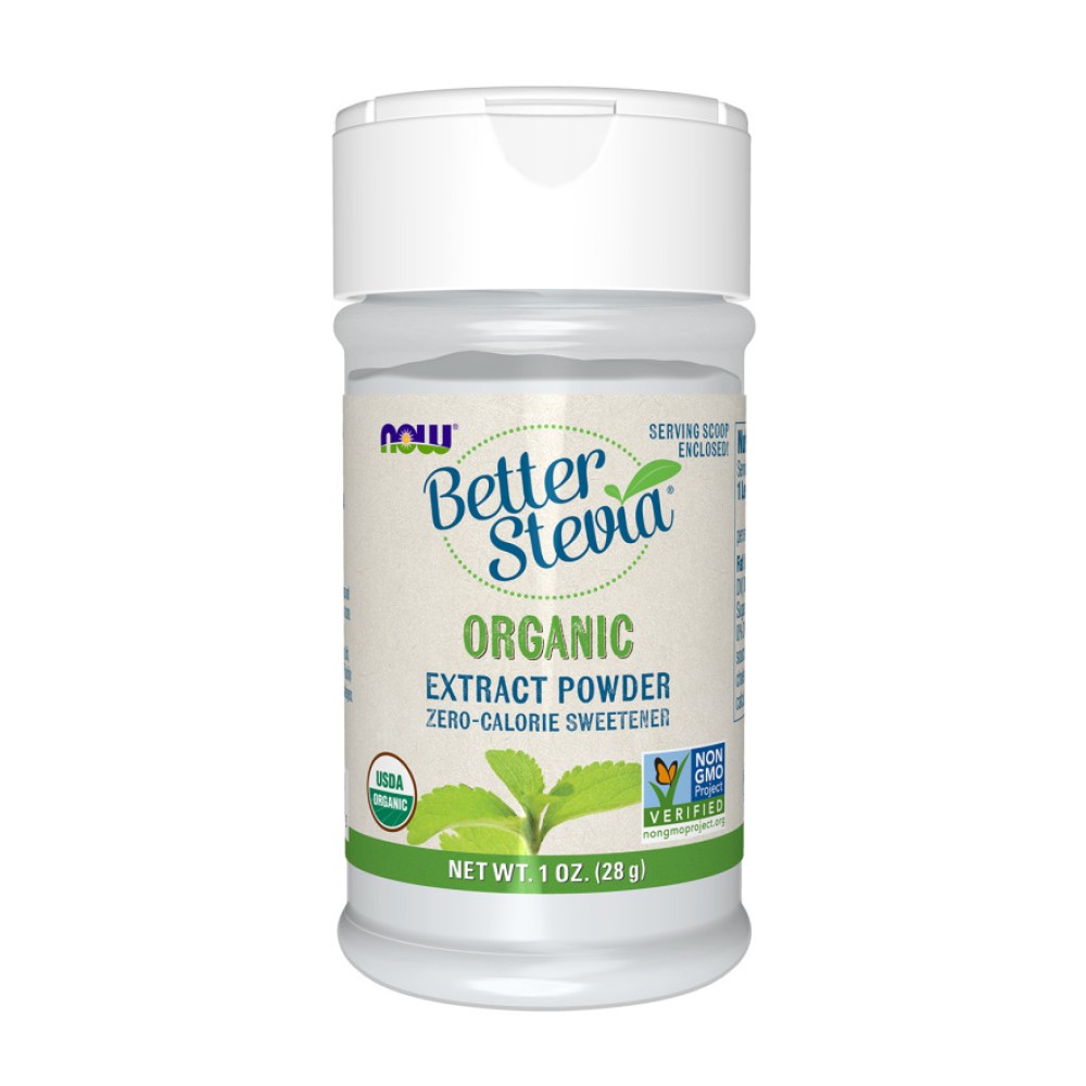 Now Stevia Better Extract Organic Powder Sweetener 28gm