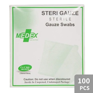 Medex Swabs Sterile 4*4 100'S