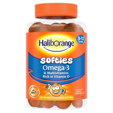 Haliborange Multivitamin Omega -3 With Vitamin D Orange Flavour Softies 60'S