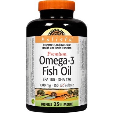 Holista Omega 3 1200mg Burp Free Softgels 120's