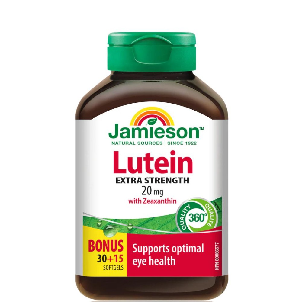 Jamieson Lutein 20mg Soft Gels 45's