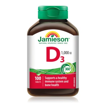 Jamieson Vitamin D3 1000IU Tablets 100's