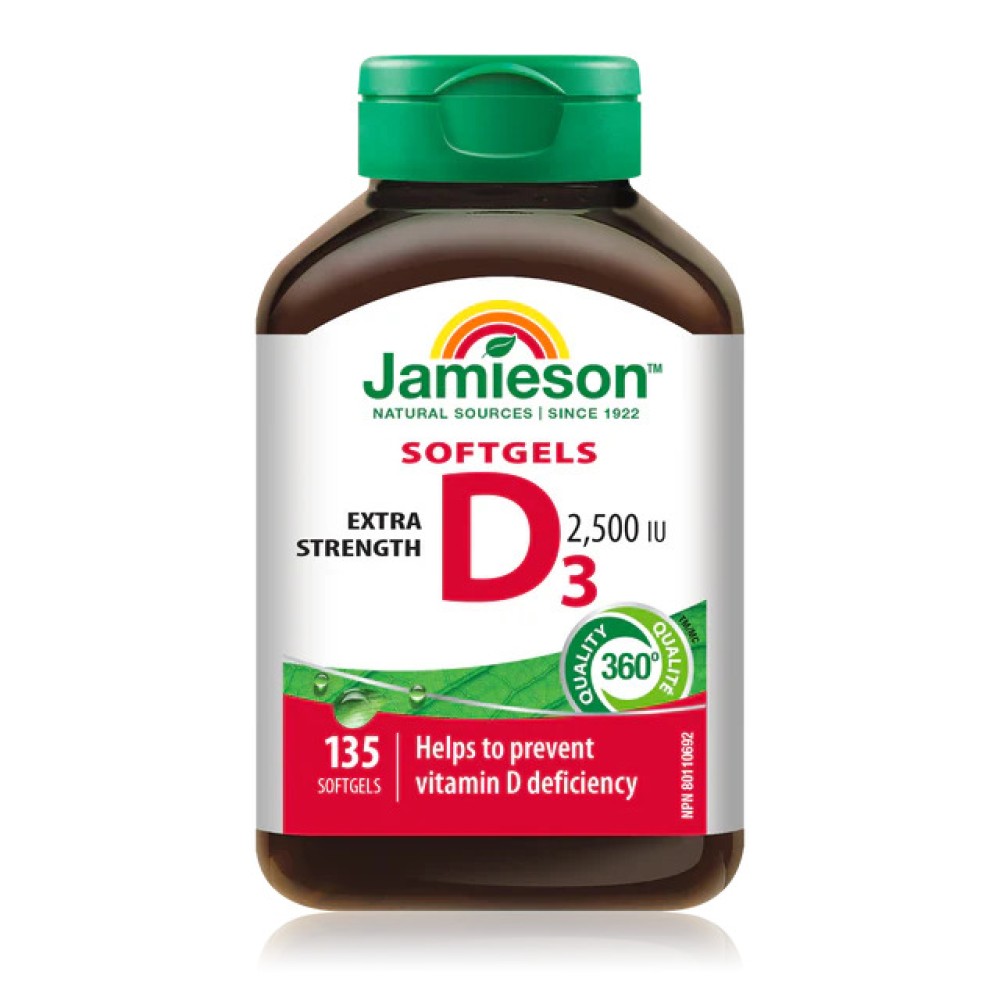 Jamieson Vitamin D3 2500IU Softgels 135's