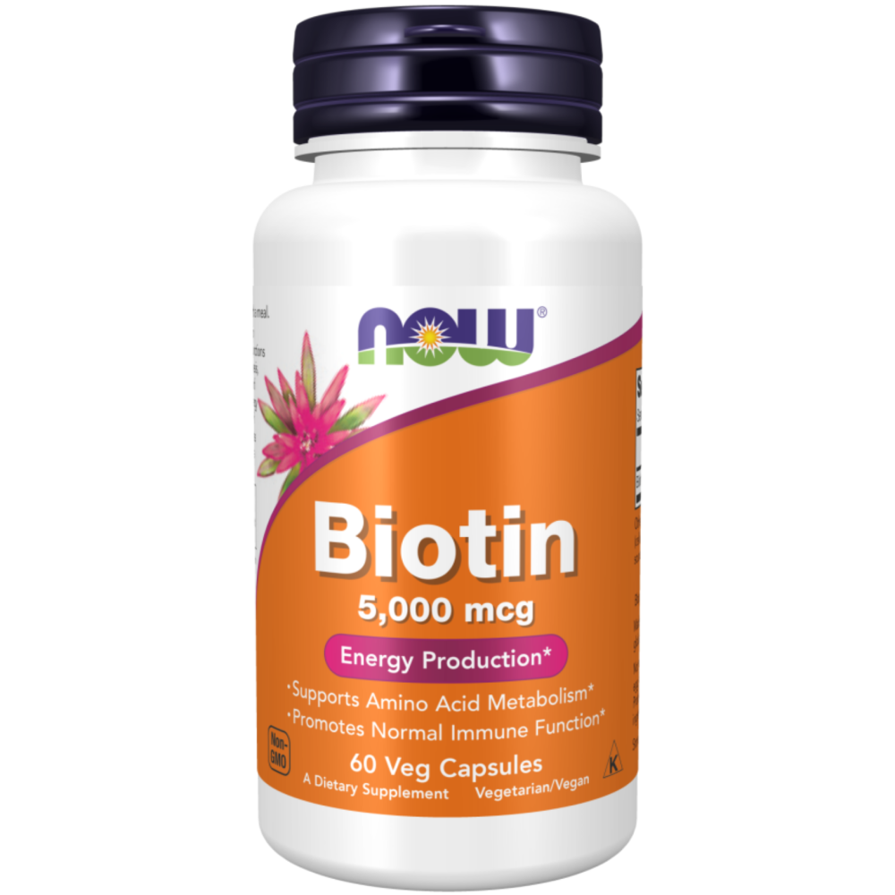 Now Biotin 5000mcg Vitamins 60s