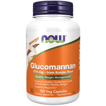 Now Glucomannan Konjac Fiber Caps 180's