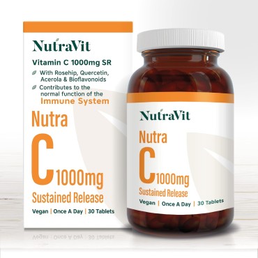 NutraVit Vitamin C 1000mg Sustained Release 30 Tablets