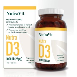 NutraVit Vitamin D3 1000IU 90 Tablets