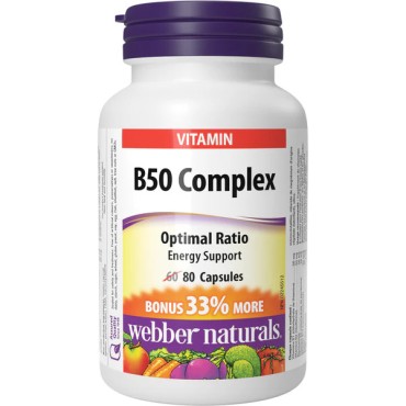 Webber Naturals B50 Complex Capsules 80's