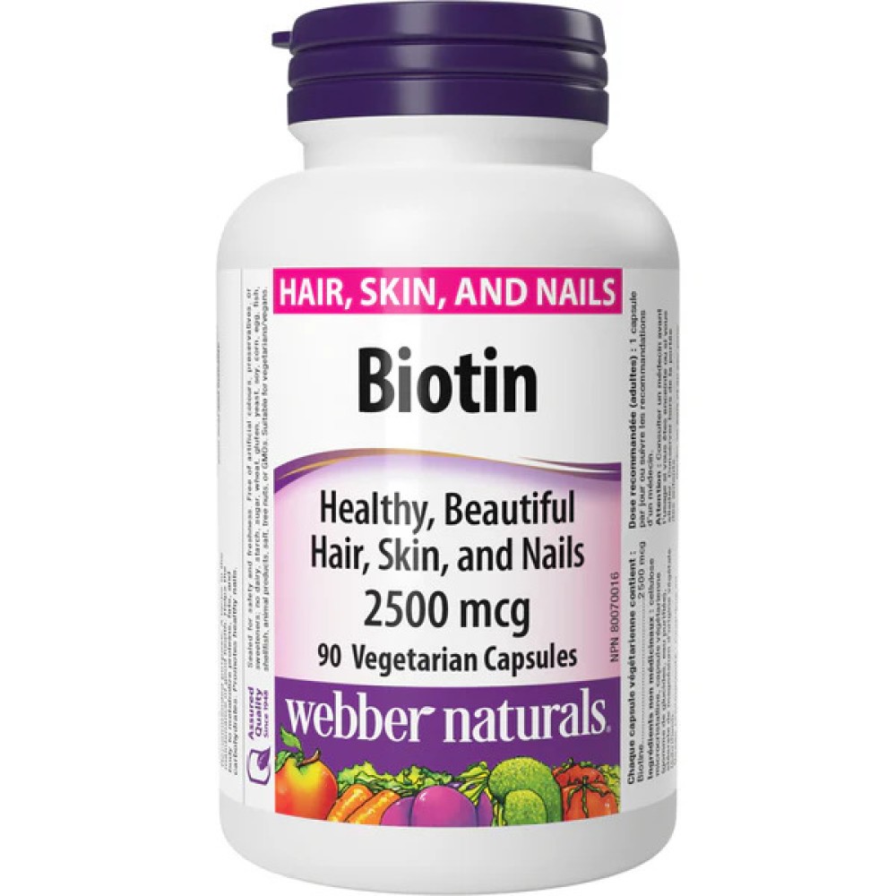 Webber Naturals Biotin 2500mcg Capsules 90's