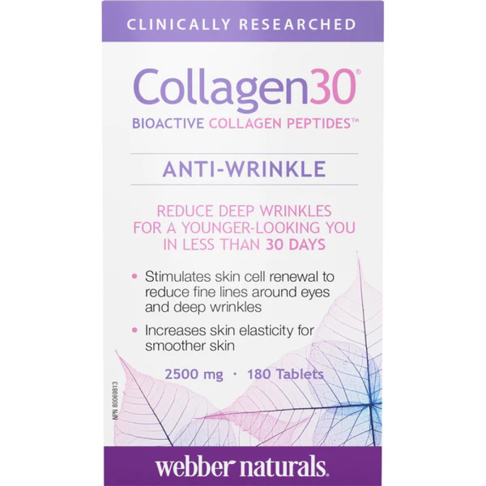 Webber Naturals Collagen30 Bioactive Collagen Peptides Tablets 180's