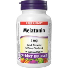 Webber Naturals Melatonin 3mg Quick Dissolving Sublingual Tablets 90's