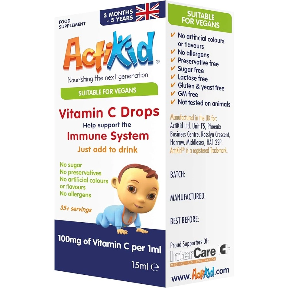 Actikid Vitamin C 100mg/1ml Drops 15ml