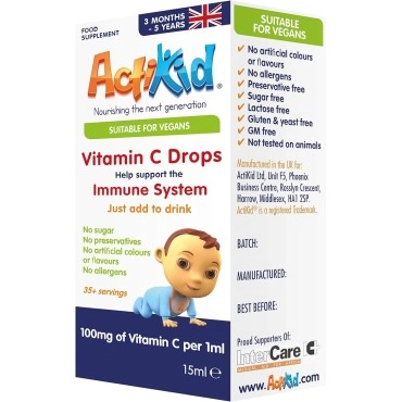 Actikid Vitamin C 100mg/1ml Drops 15ml