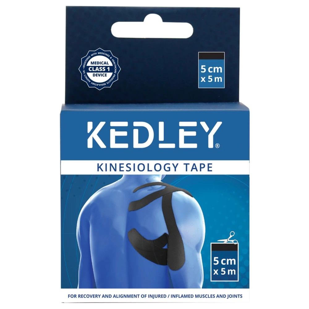 Kedley Kinesiology Tape (5cm x 5m) Black