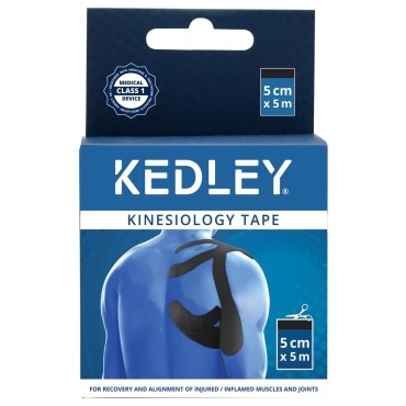 Kedley Kinesiology Tape (5cm x 5m) Black