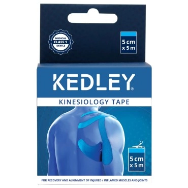 Kedley Kinesiology Tape (5cm x 5m) Blue