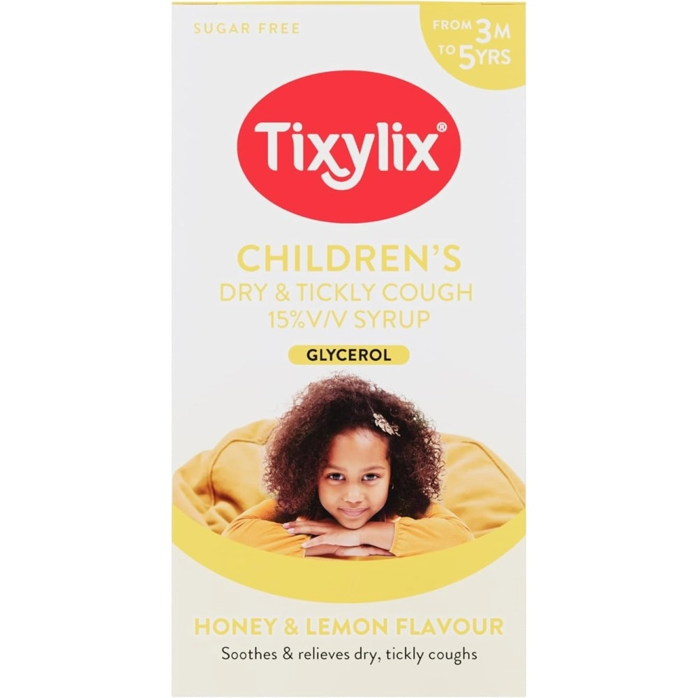 Tixylix Children's Dry & Tickly Cough Syrup Honey & Lemon Flavour 100ml