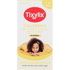 Tixylix Children's Dry & Tickly Cough Syrup Honey & Lemon Flavour 100ml