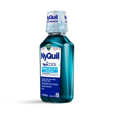 NyQuil VapoCOOL SEVERE Maximum Strength Cold & Flu + Congestion Nighttime Relief Liquid 354ml