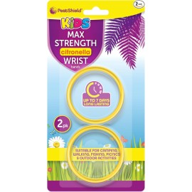 Pestshield Kids Max Strength Citronella Wrist Band 2's