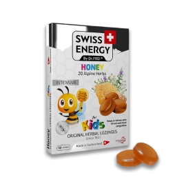 Swiss Energy, Honey, 20 Alpine herbs, Kids Original Herbal lozenges 12's