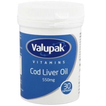 Valupak Cod Liver Oil 550mg Capsules 30's