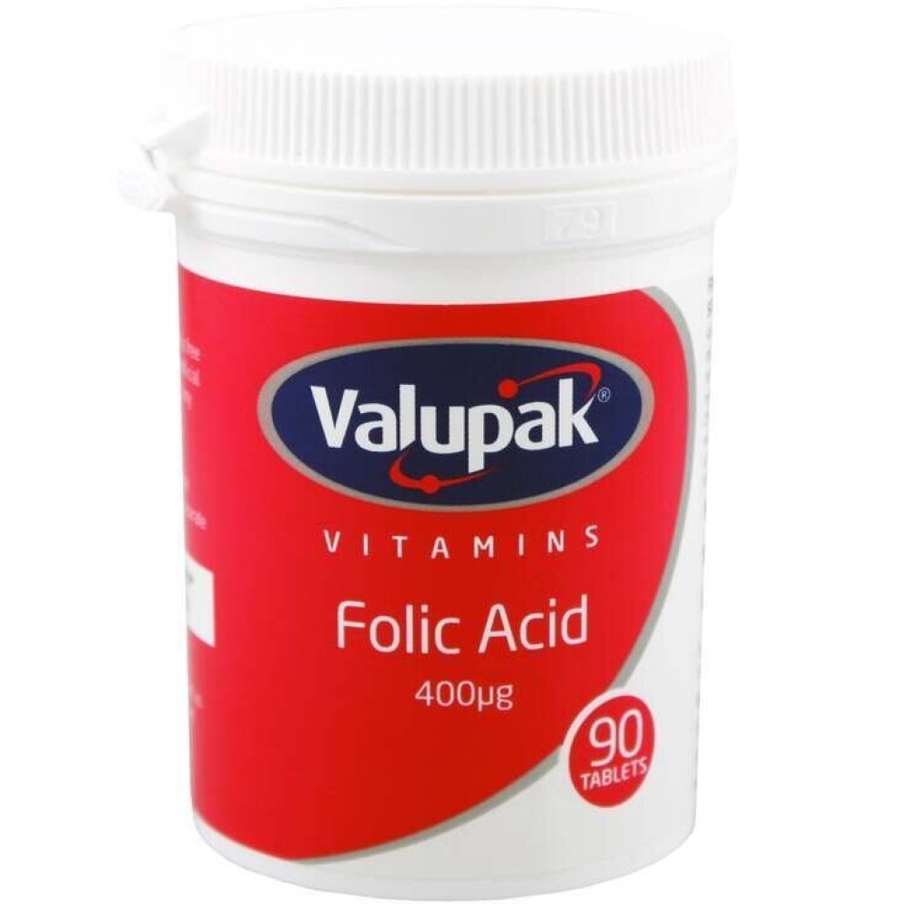 Valupak Folic Acid 400mcg Tablets 90's