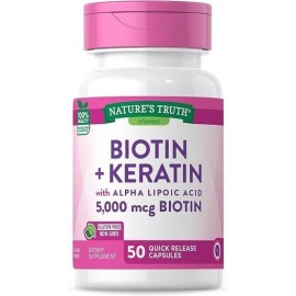 Nature's Truth Biotin + Keratin 5,000mcg 50's