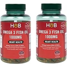 H & B Omega 3 Fish Oil 1000mg Capsules 60's