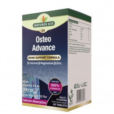 Nature's Aid Osteo Advance Bone Support Formula & Vitamin D3 60's