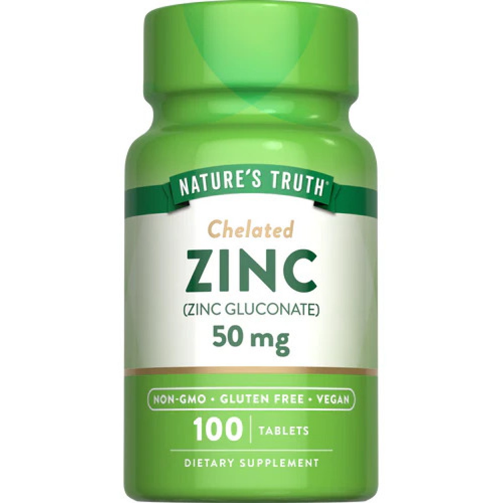 Nature's Truth Chelated Zinc Gluconate Tablets 100's