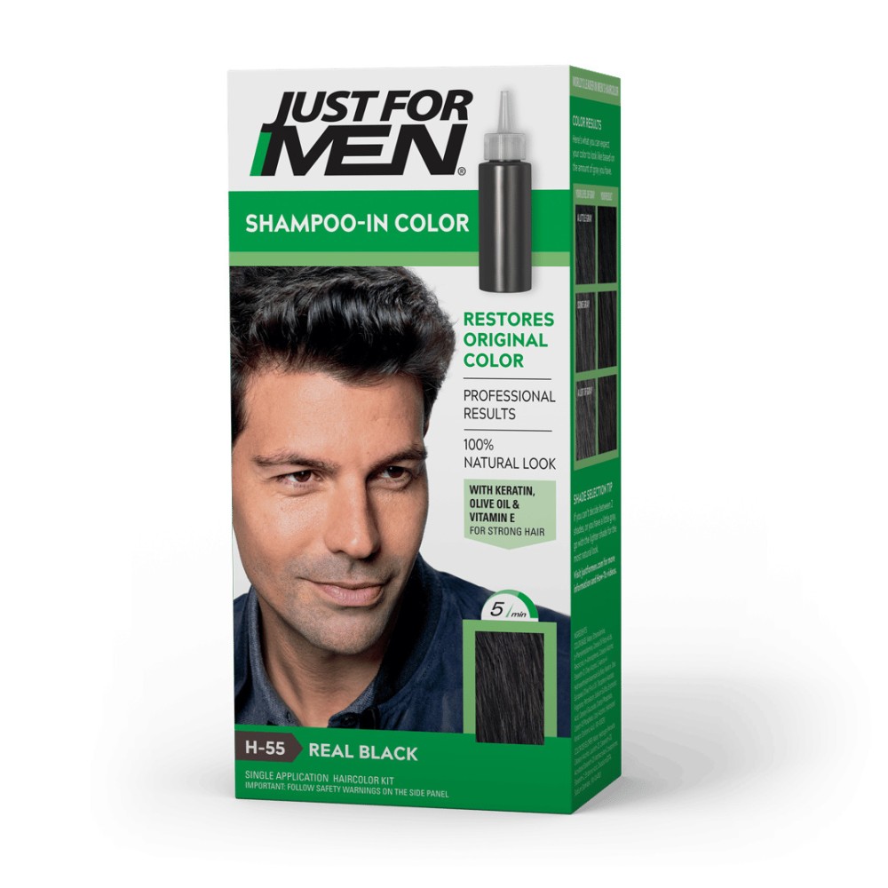 Just For Men Original Formula Real Black H-55 Shampoo