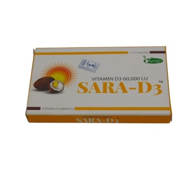 Sara D3 60,000IU Capsules 4's