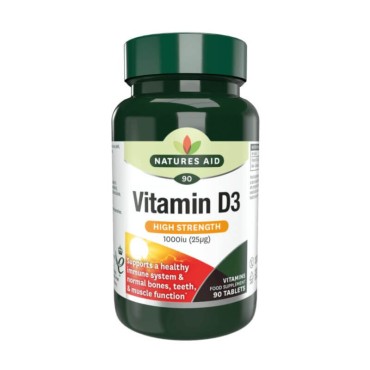 Nature's Aid Vitamin D3 1000iu Vegetarian 90's