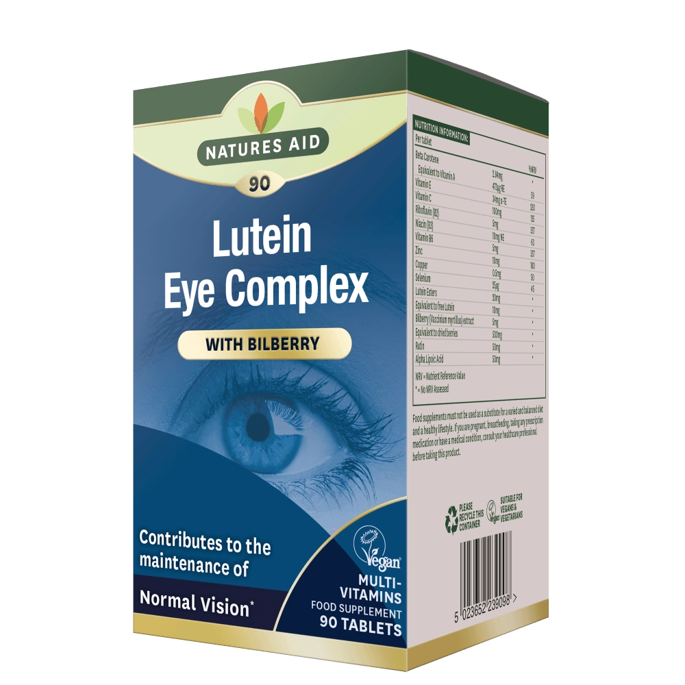 Nature's Aid Lutein Eye Complex With Lutein, Bilbery & Alpha Lipoic Acid 90's