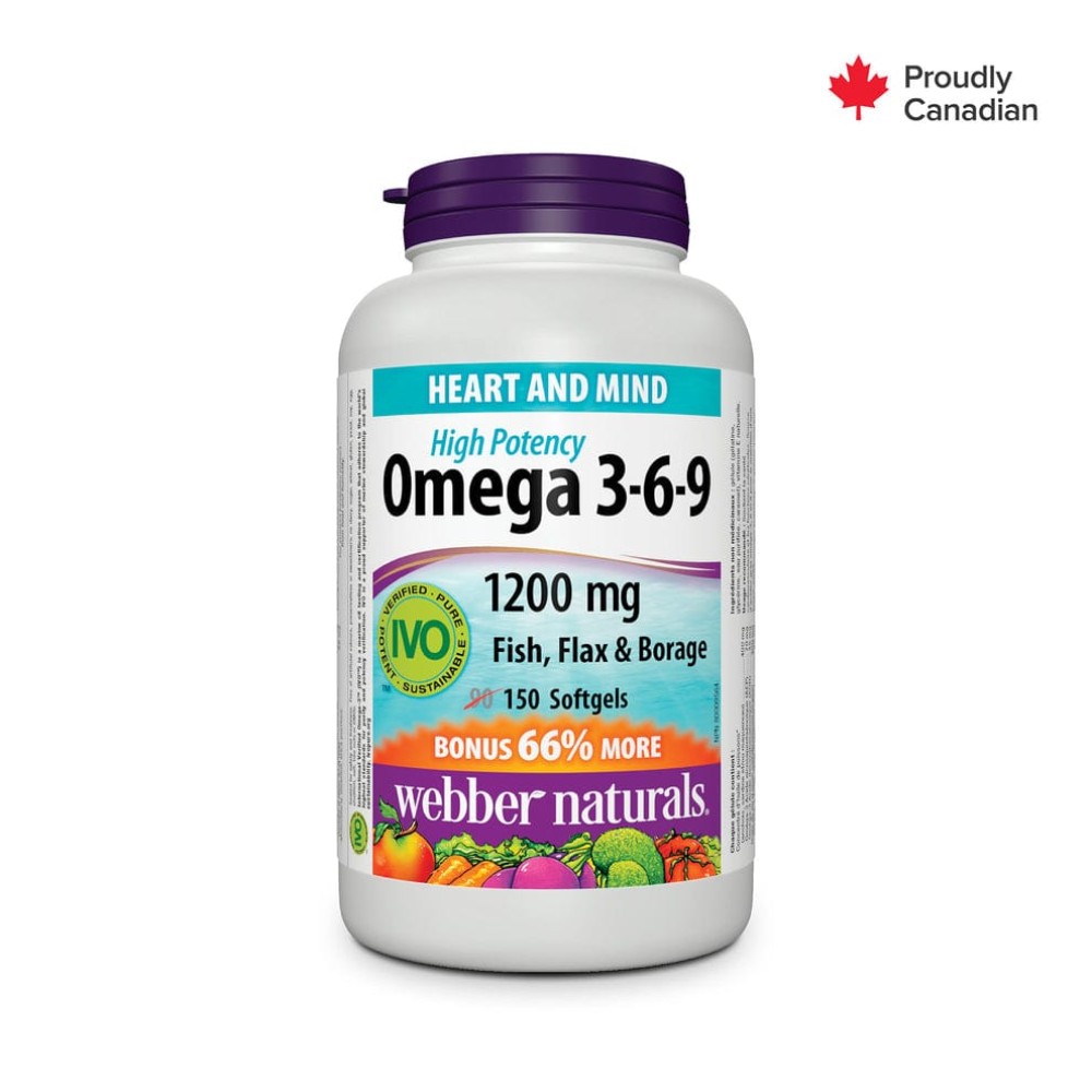 Webber Naturals Omega 3-6-9 1200mg 150 Softgels